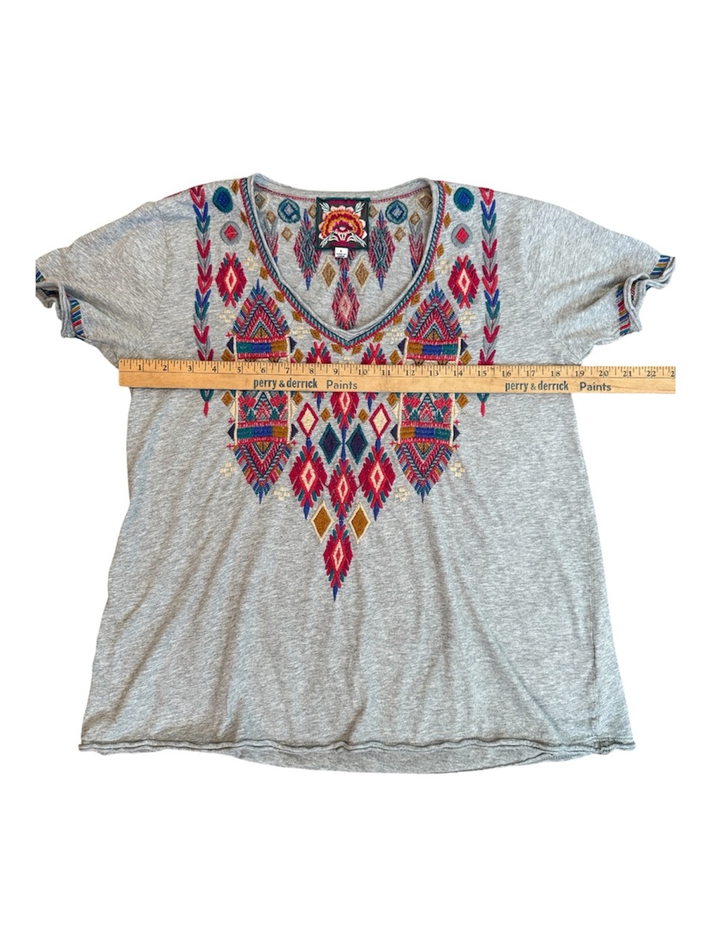 Johnny Was Etienne Everyday Tee in Heather Gray sz S - Picture 5 of 11